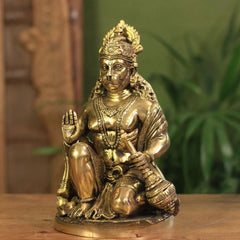 Brass Hanuman Sitting