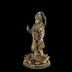 Brass Hanuman Standing On lotus Base