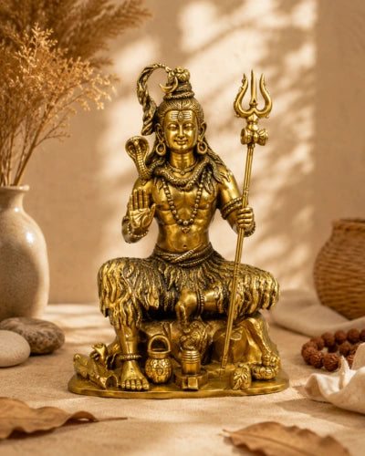 Brass  Hindu God Shiva