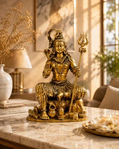 Brass  Hindu God Shiva