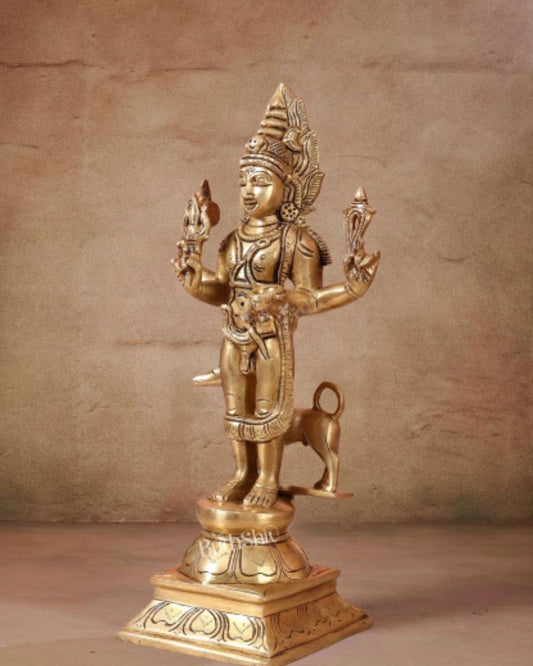 Buy Brass Kaal Bhairava Bhairo Baba Idol with Dog