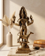 Buy Brass Kaal Bhairava Bhairo Baba Idol with Dog