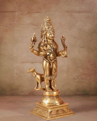 Buy Brass Kaal Bhairava Bhairo Baba Idol with Dog