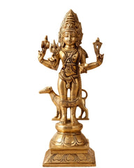 Buy Brass Kaal Bhairava Bhairo Baba Idol with Dog