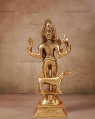 Buy Brass Kaal Bhairava Bhairo Baba Idol with Dog