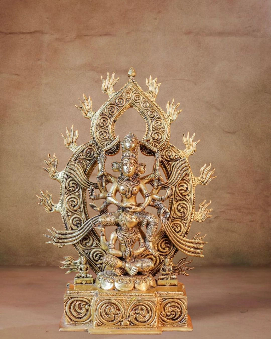 Buy Brass Kamakhya Devi Statue: Tantric Goddess Kali Sculpture