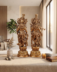Brass Krishna Handcrafted Idol