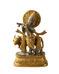 Brass Krishna Handcrafted Idol Online