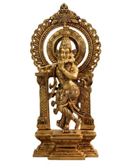 Brass Krishna In Prabhawali Superfine