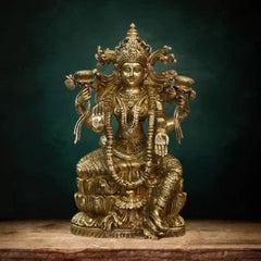 
Brass-Laxmi-Seated-On-Lotus-Exceptional-Fine-Carving-1