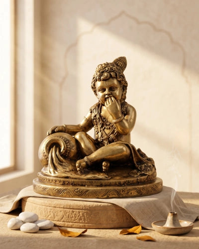Brass Little Krishna