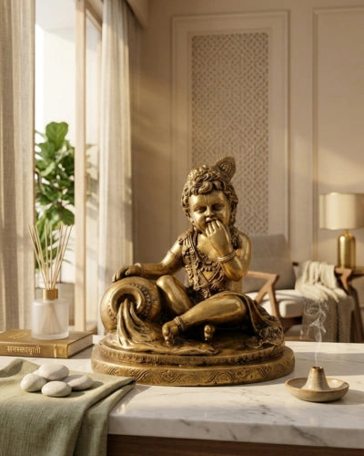 Brass Little Krishna