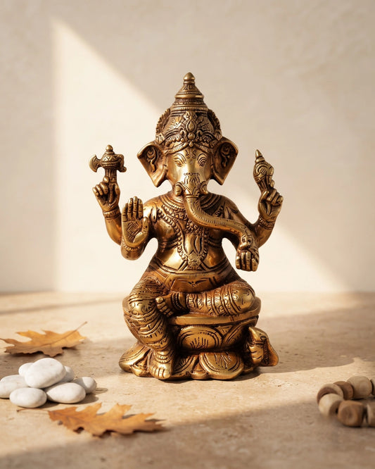 Brass Lord Ganesha Idol