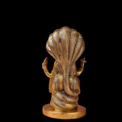 Brass Lord Vishnu Idol With Snake
