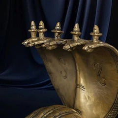 Brass Mukhalingam Statue - Lord Shiva with Cobra Hood