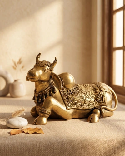 Buy Brass Nandi Carved