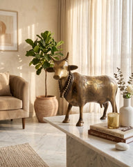 Buy Brass Nandi Standing Cow