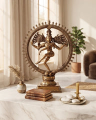 Brass Nataraja Dancing Shiva Statue (Large)