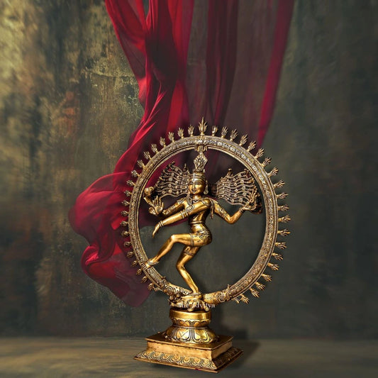 Brass Nataraja Dancing Shiva Statue (Large)