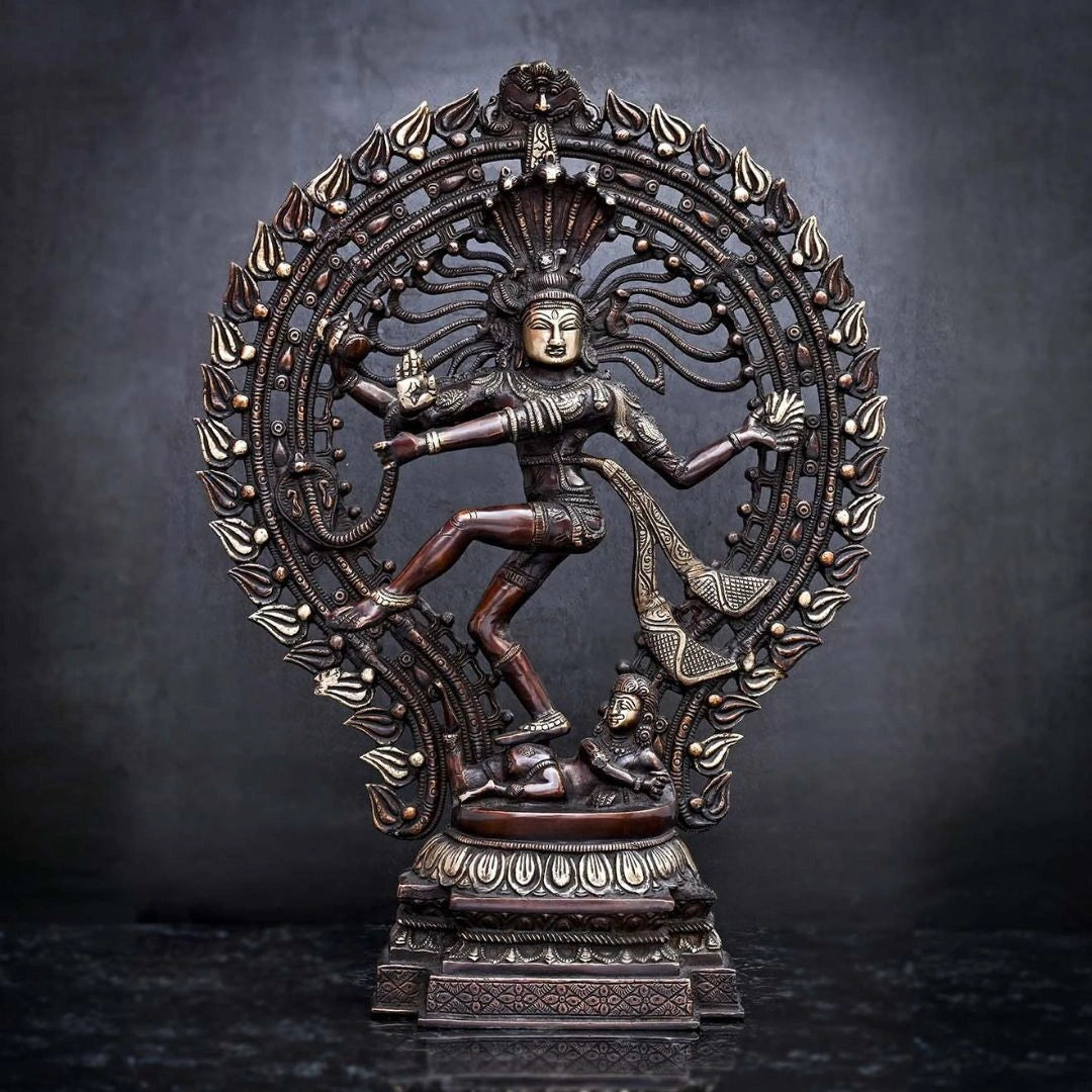 Brass Natraj Statue - Antique Handcrafted Finish