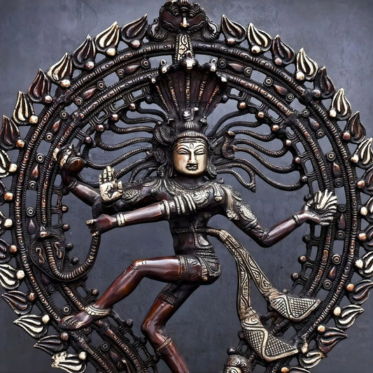 Brass Natraj Statue - Antique Handcrafted Finish