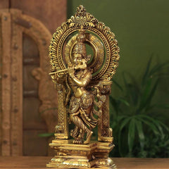 Brass Krishna In Prabhawali Superfine