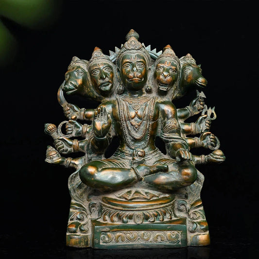 Brass Handcrafted Panchmukhi Hanuman Statue