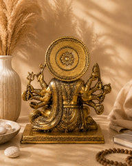 Brass Panchmukhi Hanuman Idol in Sitting Posture