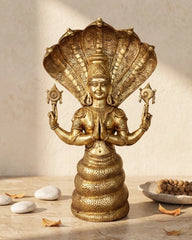 Brass Patanjali with Sheshnag