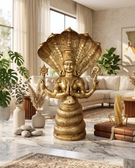Brass Patanjali with Sheshnag