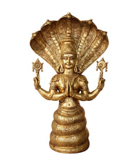 Brass Patanjali with Sheshnag