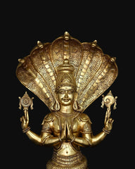 Brass Patanjali with Sheshnag