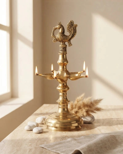 Buy Peacock Lamp (Annam Lamp) in Brass