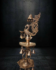 Brass-Peacock-Lamp-Set-41-inch