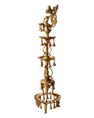 Buy Brass Peacock Lamp Set