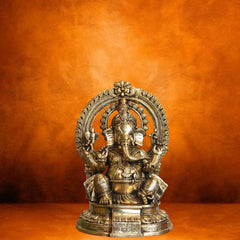 Brass Prabhawal Ganesh Sitting