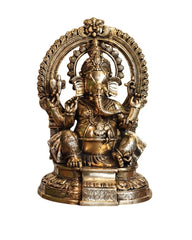 Brass Prabhawal Ganesh Sitting