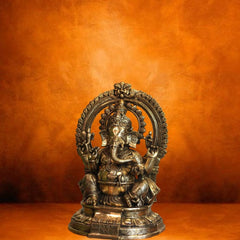 Brass Prabhawal Ganesh Sitting