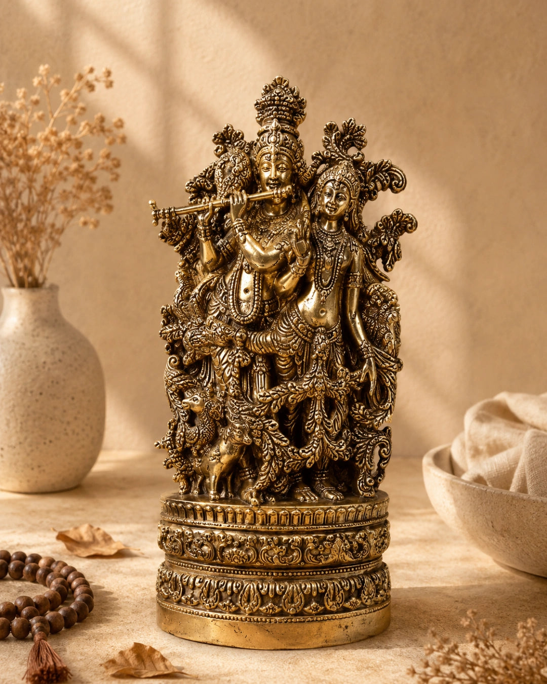 Brass Radha Krishna Superfine Large Statue