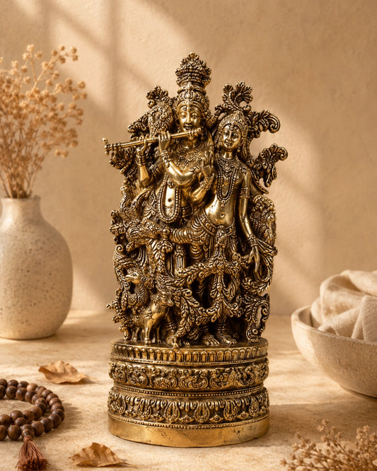 Brass Radha Krishna Superfine Large Statue