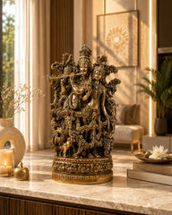 Brass Radha Krishna Superfine Large Statue