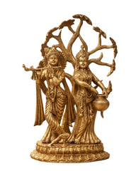 Brass Radha krishna Idol with Tree