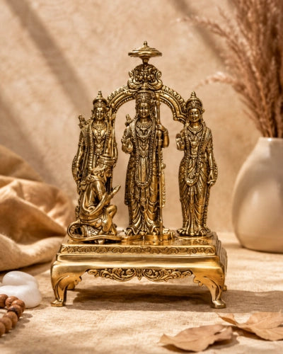 Brass Ram Darbar Idol With Ring