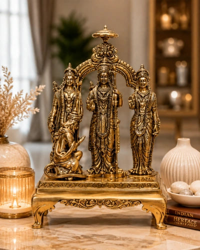 Brass Ram Darbar Idol With Ring