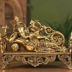 Brass Relaxing Ganesh ji