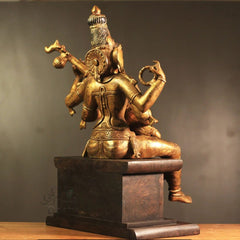 Brass Saraswati Vintage Finish
