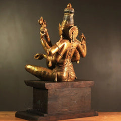 Brass Saraswati Vintage Finish