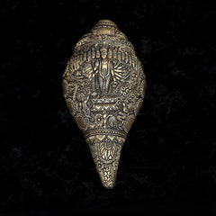 Brass Antique Shankh with Vishnu Dashavatar Carving (Conch)