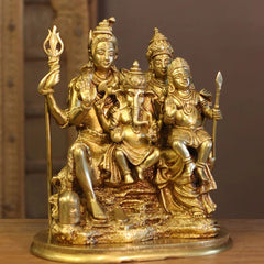 Brass Shiva Family 12