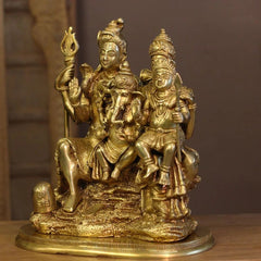 Brass Shiva Family 12